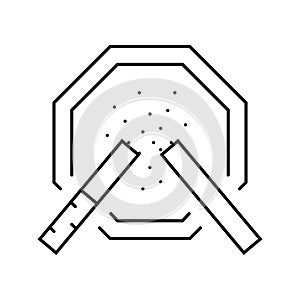 quit smoking cigarette line icon vector illustration