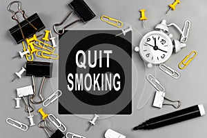 Quit Smoking - concept of text on sticky note