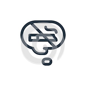 quit smoking icon vector from quit smoking concept. Thin line illustration of quit smoking editable stroke. quit smoking linear