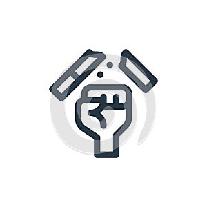 quit smoking icon vector from quit smoking concept. Thin line illustration of quit smoking editable stroke. quit smoking linear