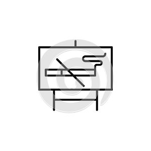 Quit smoking, presentation icon. Element of quit smoking icon. Thin line icon for website design and development, app development