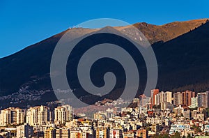 Quito City and Pichincha Volcano, Ecuador