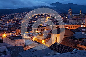 Quito Old Town at Night