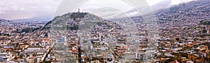 Quito Panorama With Panecillo Statue