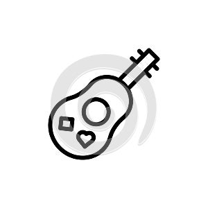 Quitter, musical instrument icon. Simple line, outline vector elements of flower children icons for ui and ux, website or mobile