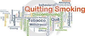 Quitting smoking background concept