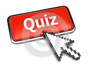 Quiz button and arrow cursor photo