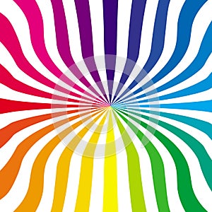 Colorful rainbow lines vector white background