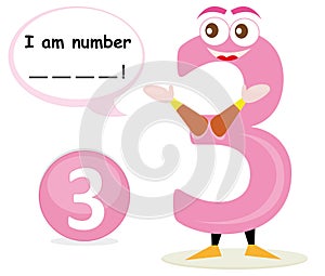 Quiz game with number three