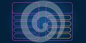 Quiz game show retro contest template background with trivia question interface design frame bar ui multiple choice menu