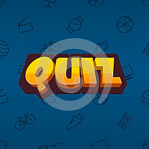 Quiz icon / logo. Art illustration