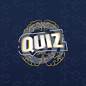 Quiz icon / logo. Art illustration