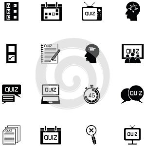 Quiz icon set