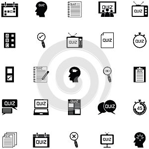 Quiz icon set