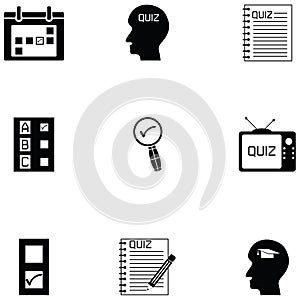 Quiz icon set