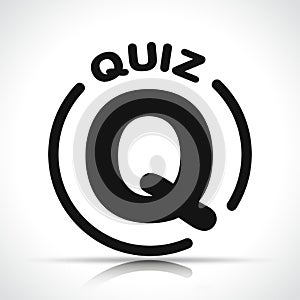 Quiz icon on white background
