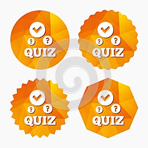 Quiz sign icon. Questions and answers game.