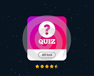 Quiz sign icon. Questions and answers game. Vector