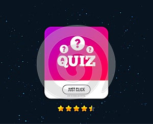 Quiz sign icon. Questions and answers game. Vector
