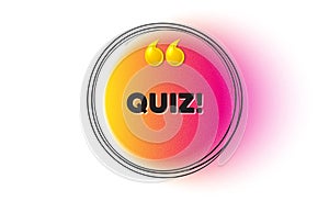 Quiz symbol. Answer question sign. Hand drawn round frame banner. Vector