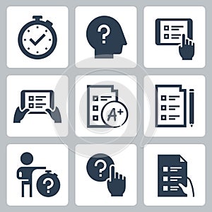 Quiz and Test Related Vector Icons 2