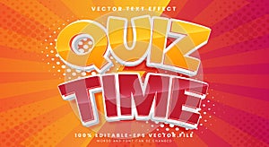 Quiz Time Comic Style 3d editable text effect