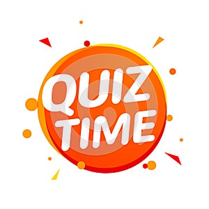 Quiz time icon concept. Vector sign ask game competition