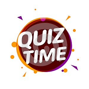 Quiz time icon concept. Vector sign ask game competition