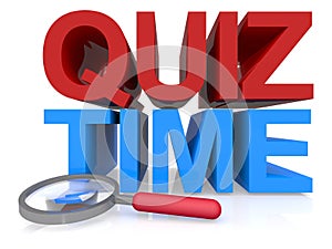 Quiz time on white