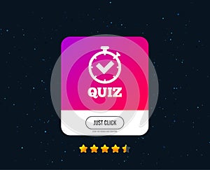 Quiz sign icon. Questions and answers game. Vector