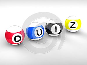 Quiz Word Showing Test Or Quizzing