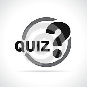 Quizz icon on white background