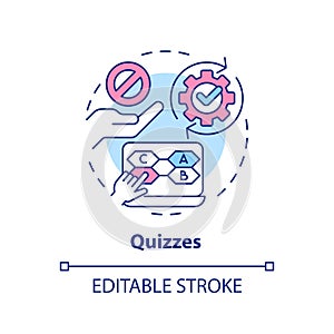 Quizzes multi color concept icon