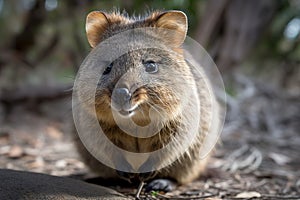 Quokka These small adorable marsupials .Generative AI photo