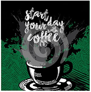 Leer acerca de café. inteligente las palabras tipografía póster diseno ilustraciones 