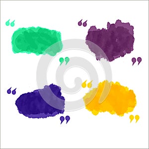 Quotation Mark Speech Bubble.Vector illustration.