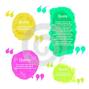 Quotation Mark Speech Bubble.Vector illustration.