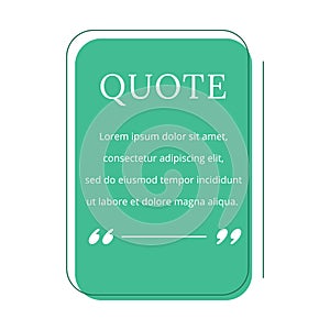 Quote blank frame vector template
