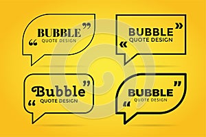 Quote blank template bubble empty design