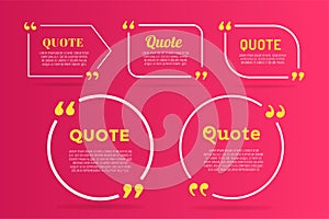 Quote blank template bubble empty design