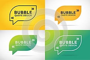 Quote blank template bubble empty design