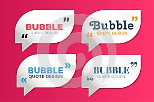 Quote blank template bubble empty design