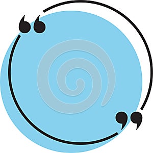 Quote box or bubbles in flat style.