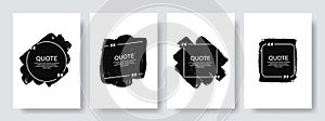 Quote box frame, big set. Texting quote boxes. Blank template quote text info design boxes quotation bubble blog quotes symbols.