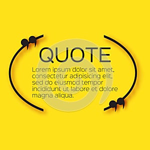 Quote bubble. Empty Citation text box template.