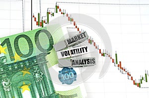 On the quote chart there are euros and clothespins with the inscription - Market Volatility Analysis