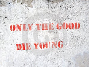 Quote on concrete wall
