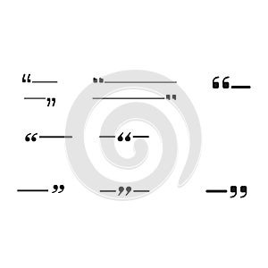 Quote frames blank templates set. empty speech bubbles, quote bubbles. Vector illustration