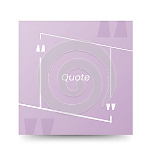 Quote frames blank templates on white background