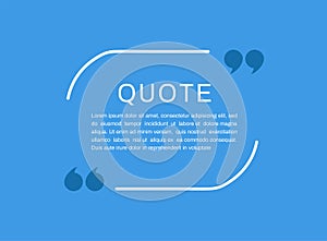 Quote frames templates. Design for website. Copy space for text. Vector illustration